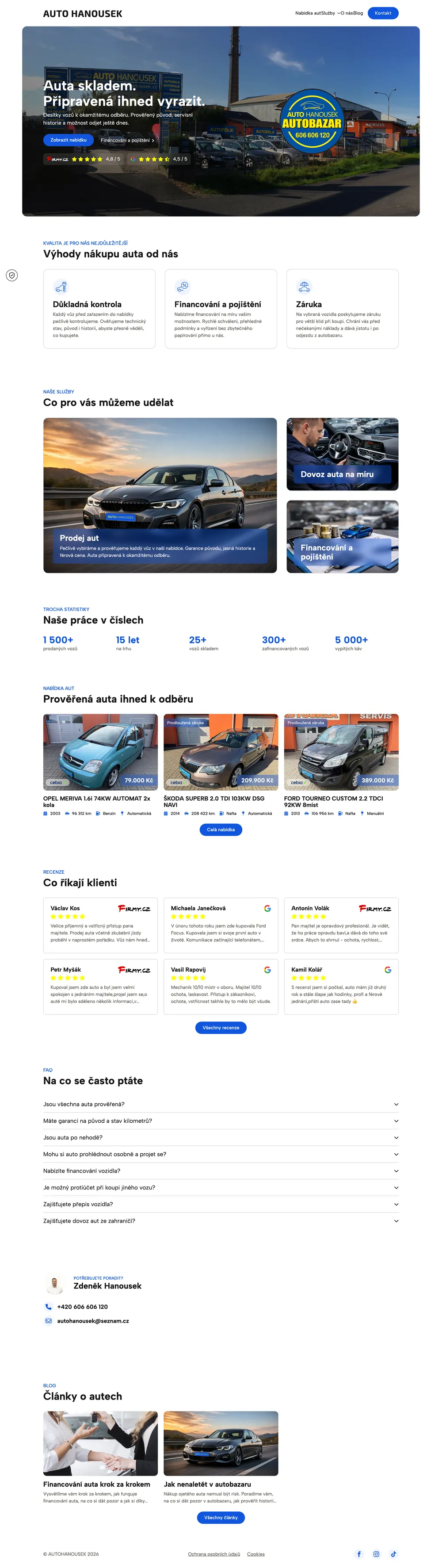 Web autohanousek.cz