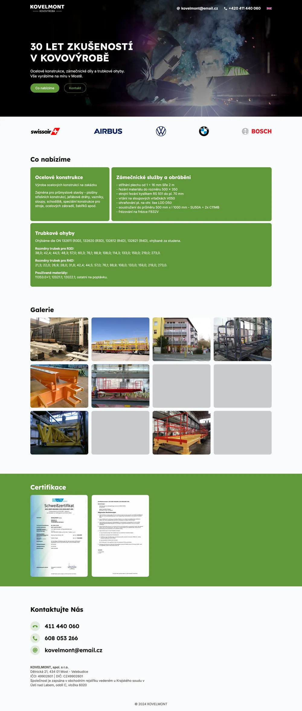 Web kovelmont.cz
